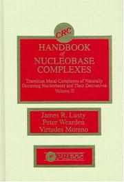 Front cover of CRC handbook of nucleobase complexes by Peter Wearden