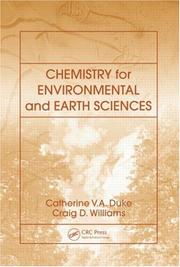 Front cover of Chemistry for environmental and Earth sciences by Catherine V. A. Duke