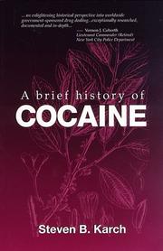 Cover of A brief history of cocaine by Steven B. Karch
