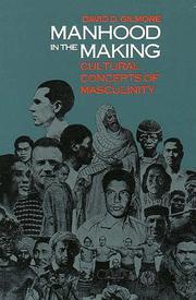 Cover of Manhood in the Making by David D. Gilmore