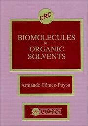 Front cover of Biomolecules in organic solvents by Unknown
