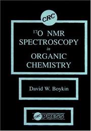 Front cover of ¹⁷O NMR spectroscopy in organic chemistry by David W. Boykin
