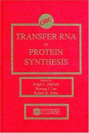 Front cover of Transfer RNA in protein synthesis by Dolph L. Hatfield