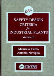 Front cover of Safety design criteria for industrial plants by Maurizio Cumo