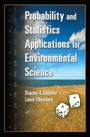 Cover of Probability and statistics applications for environmental science by Stacey J. Shaefer