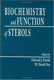 Front cover of Biochemistry and function of sterols by W. David Nes