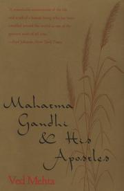 Front cover of Mahatma Gandhi and his apostles by Ved Mehta