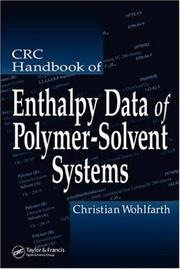 Front cover of CRC handbook of enthalpy data of polymer-solvent systems by C. Wohlfarth