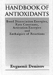 Front cover of Handbook of antioxidants by E. T. Denisov