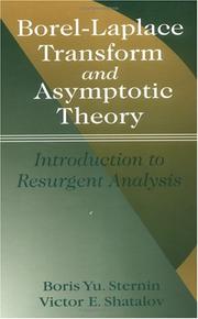 Front cover of Borel-Laplace transform and asymptotic theory by B. I͡U Sternin
