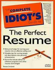 Cover of The complete idiot's guide to the perfect resume by Susan Ireland