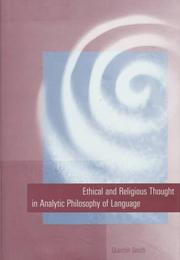 Front cover of Ethical and religious thought in analytic philosophy of language by Quentin Smith