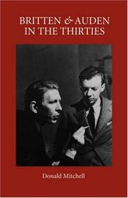 Front cover of Britten and Auden in the thirties by Donald Mitchell