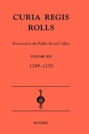 Cover of Curia regis rolls by Curia Regis