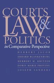 Cover of Courts, law, and politics in comparative perspective by Herbert Jacob