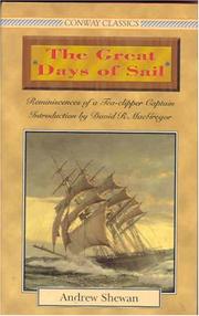 Front cover of The great days of sail by Andrew Shewan