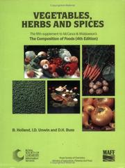 Cover of Supplement to McCance and Widdowson's The composition of foods by R. A. McCance