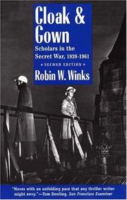 Front cover of Cloak & gown by Robin W. Winks