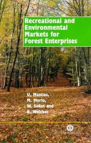 Front cover of Recreational and environmental markets for forest enterprises by Udo Mantau