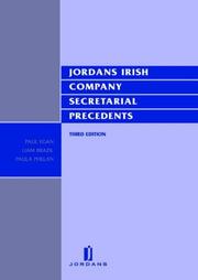 Front cover of Jordans Irish company secretarial precedents by Liam Brazil