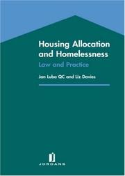 Cover of Housing allocation and homelessness by Jan Luba