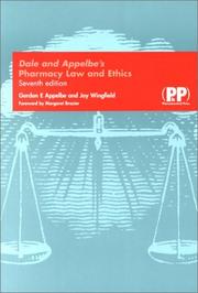 Front cover of DALE & APPELBE'S PHARMACY LAW AND ETHICS by GORDON E. APPELBE