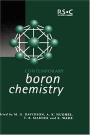 Front cover of Contemporary boron chemistry by Ken Wade