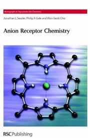 Front cover of Anion receptor chemistry by Jonathan L Sessler