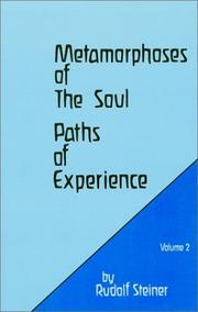 Front cover of Metamorphoses of the Soul by Rudolf Steiner