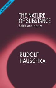 Front cover of The nature of substance by Rudolf Hauschka