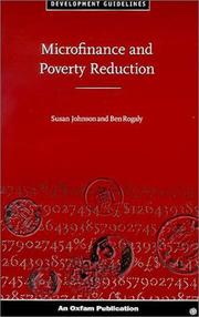Cover of Microfinance and poverty reduction by Susan Johnson