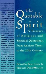 Front cover of The quotable spirit by Peter Lorie