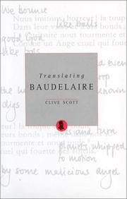 Front cover of Translating Baudelaire (Literary Criticism) by Clive Scott