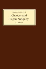 Front cover of Chaucer and pagan antiquity by A. J. Minnis