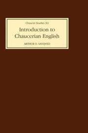 Front cover of Introduction to Chaucerian English by Arthur O. Sandved