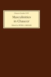 Front cover of Masculinities in Chaucer by Peter G. Beidler