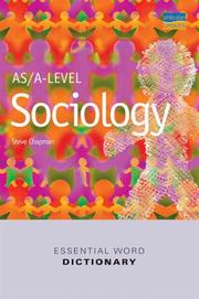 Front cover of As/A Level Sociology Essential Word Dictionary (Essential Word Dictionaries) by Steve Chapman