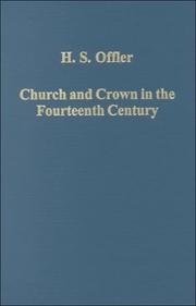 Front cover of Church and crown in the fourteenth century by H. S. Offler