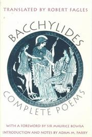 Cover of Complete poems by Bacchylides