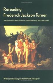 Cover of Rereading Frederick Jackson Turner by Frederick Jackson Turner