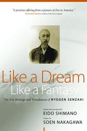 Front cover of Like a dream, like a fantasy by Nyogen Senzaki