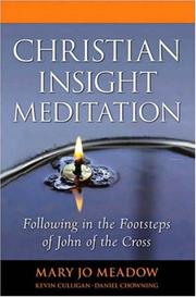 Front cover of Christian insight meditation by Mary Jo Meadow