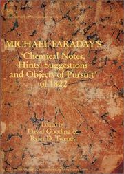 Front cover of Michael Faraday's 'Chemical notes, hints, suggestions, and objects of pursuit' of 1822 by Michael Faraday