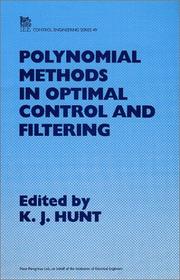 Cover of Polynomial methods in optimal control and filtering by K. J. Hunt