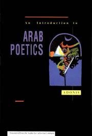 Cover of An Introduction to Arab Poetics by Adonis