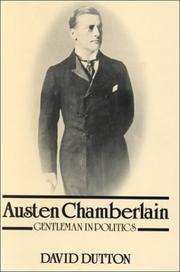 Cover of Austen Chamberlain by David Dutton