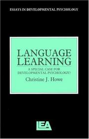 Cover of Language learning by Christine Howe