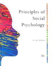 Cover of Principles Of Social Psychology (Principles of Psychology) by Nicky Hayes
