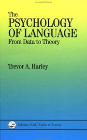 Front cover of The psychology of language by Trevor A. Harley