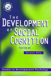 Front cover of The development of social cognition by Suzanne Hala